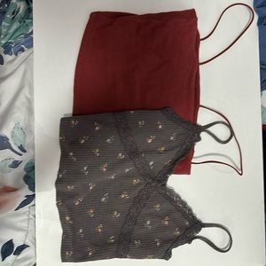 Two tank tops cropped
